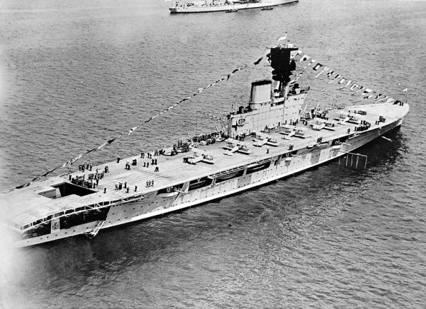 The British aircraft carrier Courageous was sunk in September 1940 by a U-boat