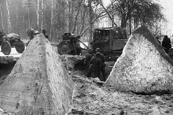 Soviet forces in Finland dismantle antitank obstacles along the Mannerheim Line