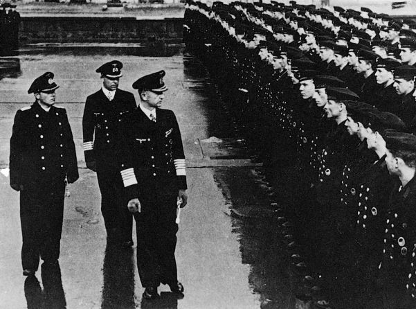 Admiral Karl Doenitz (third from left), replace Erich Raeder as commander-in-chief of the German naval forces