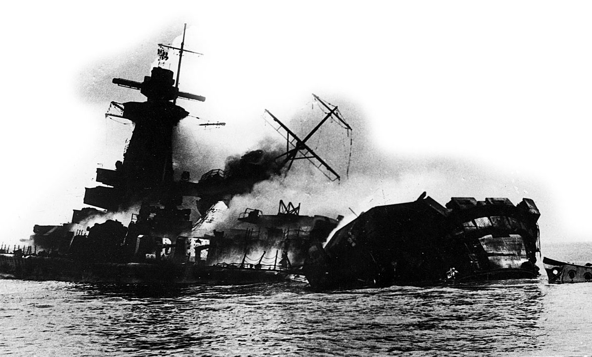 Germany's pocket battleship Graf Spee is scutled after being trapped by the Royal Navy in neutral Uruguay